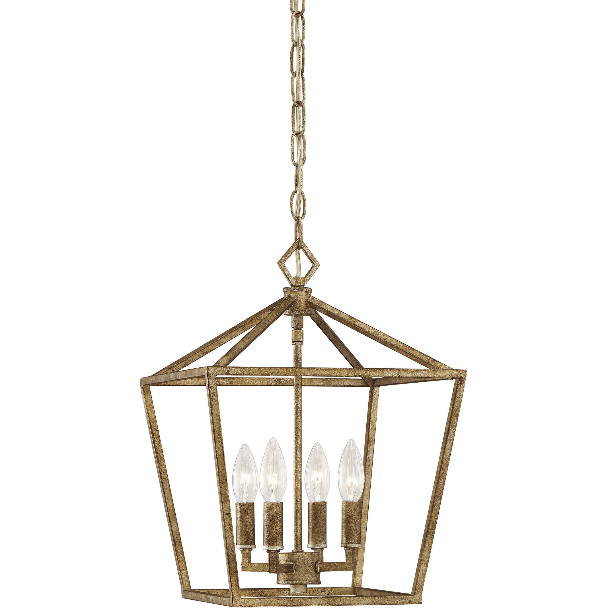Corona 4 Light 12 inch Vintage Gold Pendant Ceiling Light